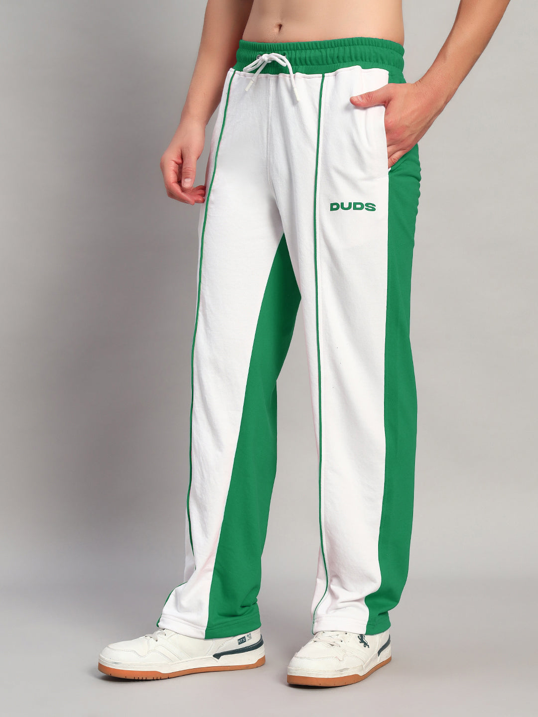 LAGOON RELAXED FIT JOGGERS (WHITE GREEN)