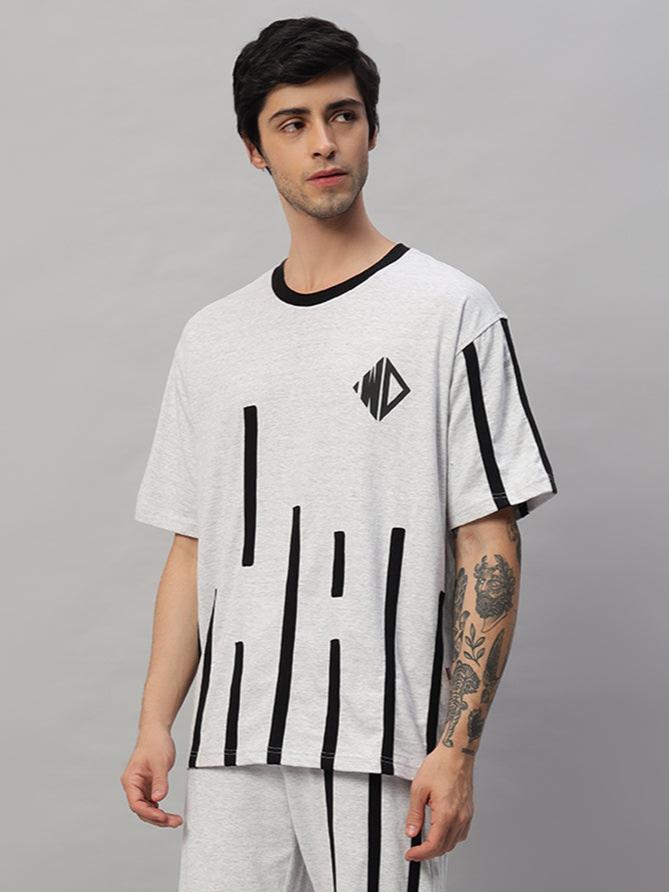 BASTILLE OVERSIZED T-SHIRT (MELANGE GREY)