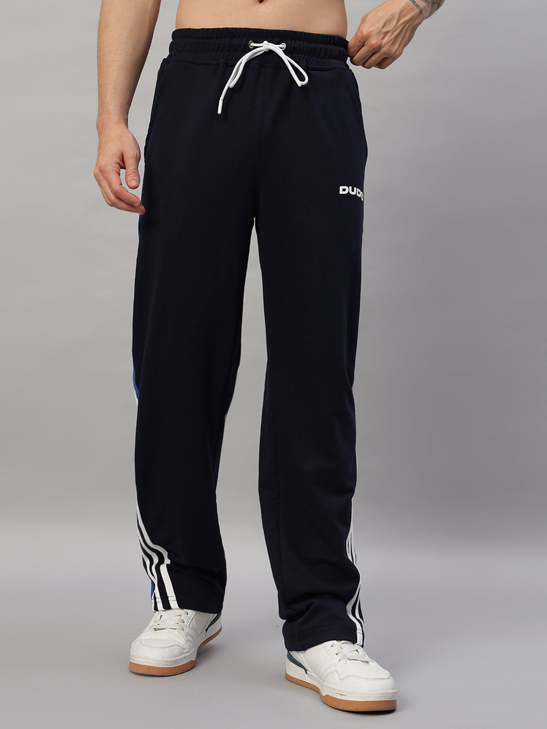 TANGLE RELAXED-FIT JOGGERS (NAVY BLUE)