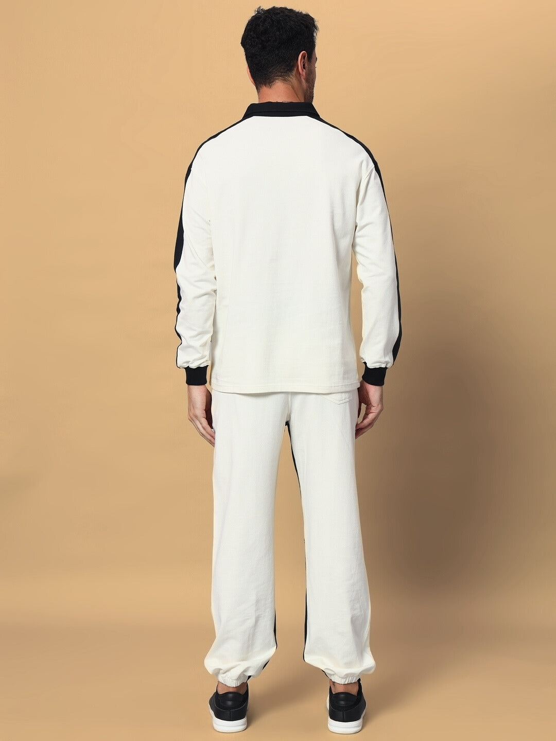 SPLINTER OVERSIZED CO-ORD SET (OFF WHITE-BLACK)