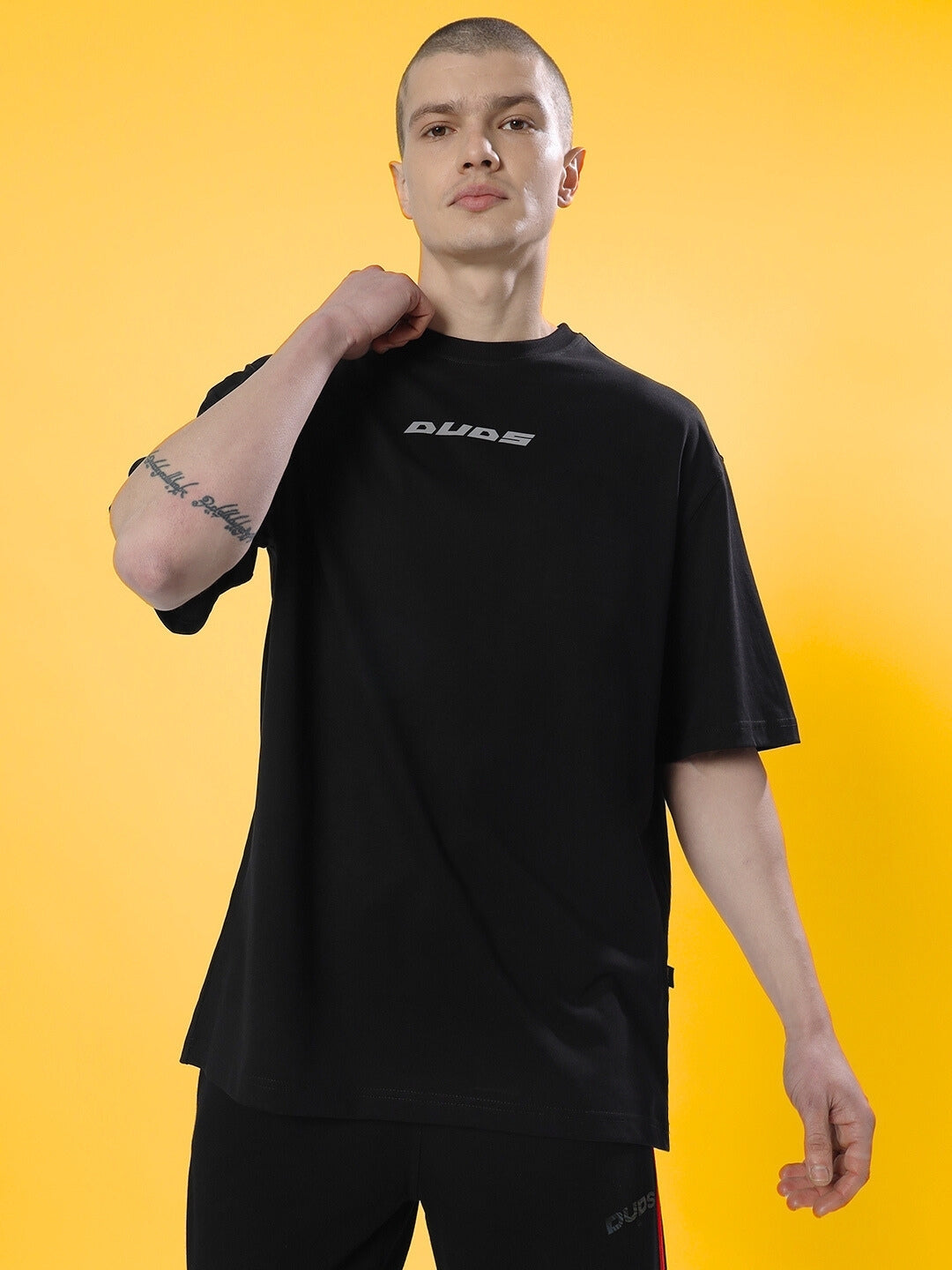 Poison Skull Reflector Over-Sized T-Shirt (Black)