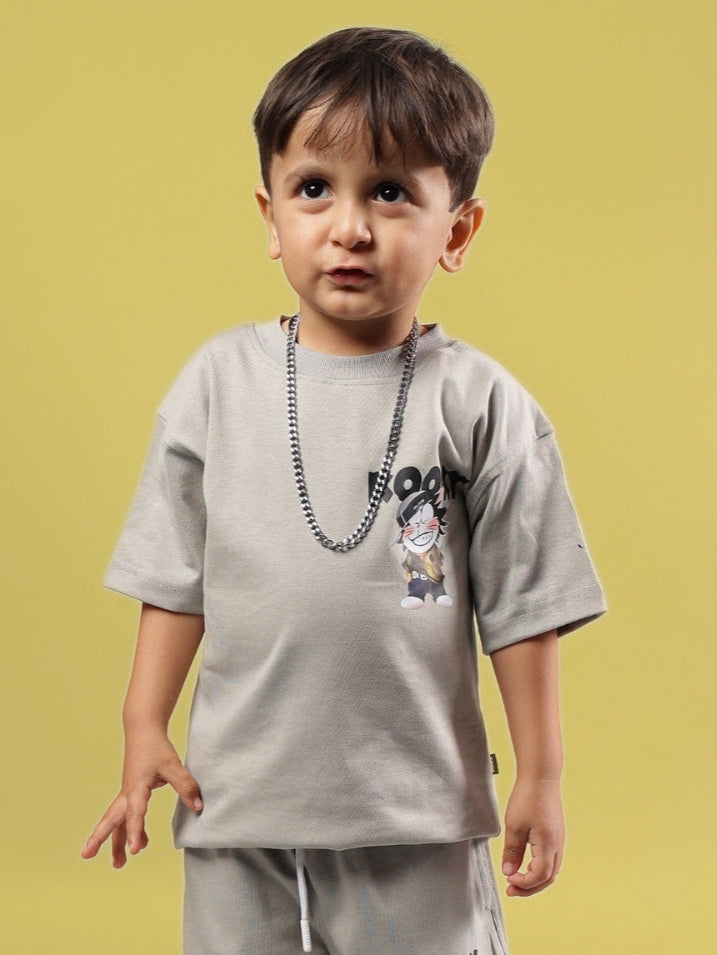 KOOKY T-SHIRT FOR BOYS & GIRLS (GREY)
