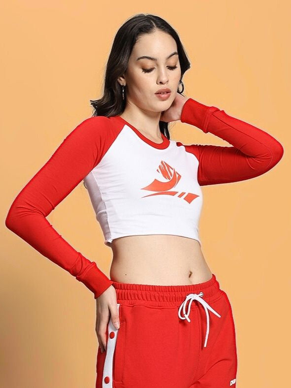 WOMEN'S EZEL SOLID REGULAR SLEEVES TOP (RED)