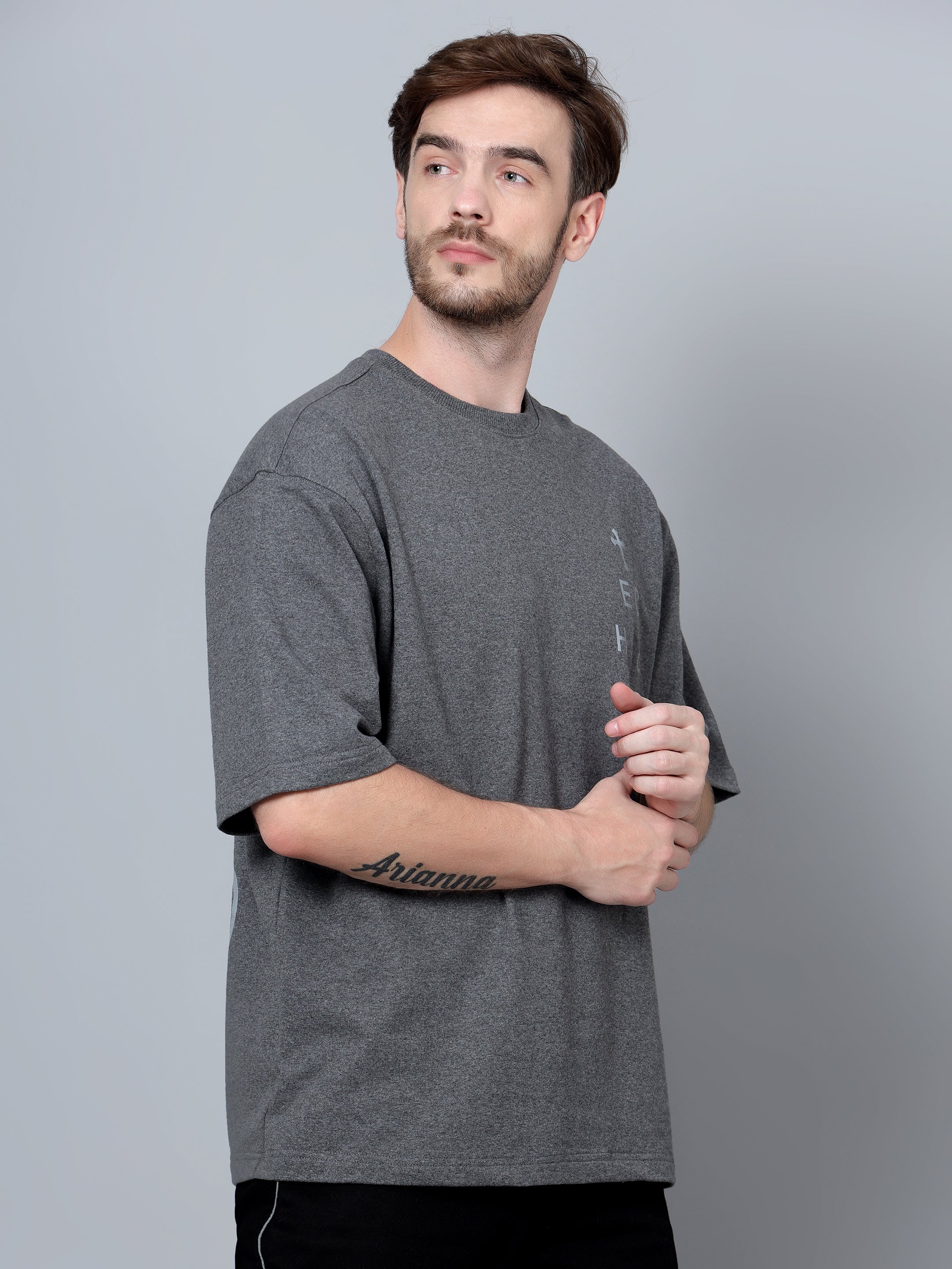 Techno OS T-Shirt with Reflective Print (Grey) - Wearduds