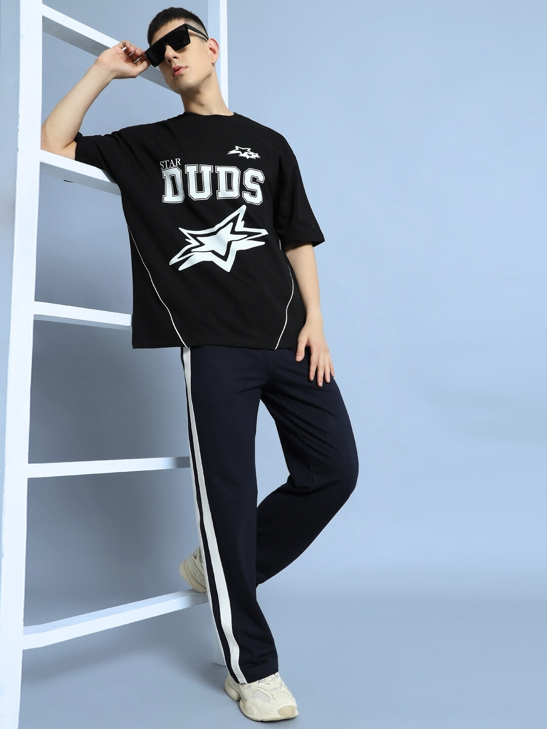 FUTURE ICON 2 STRIPE JOGGER (NAVY BLUE)