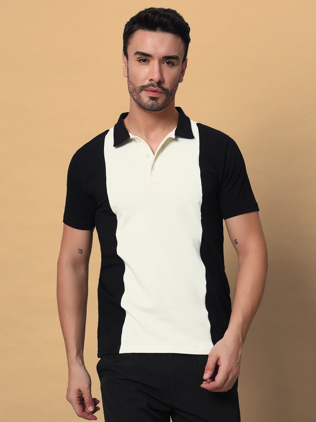 Glory Regular Fit T-Shirt (Black-Off White)