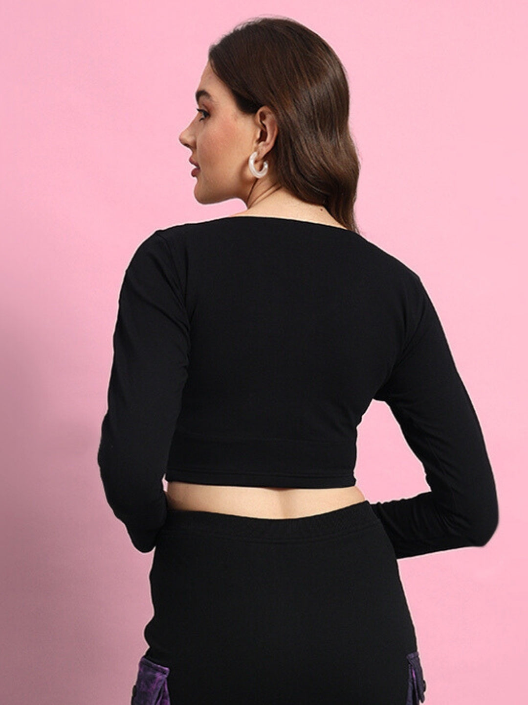 WOMEN'S DIANA CO-ORD SET (BLACK-PURPLE)