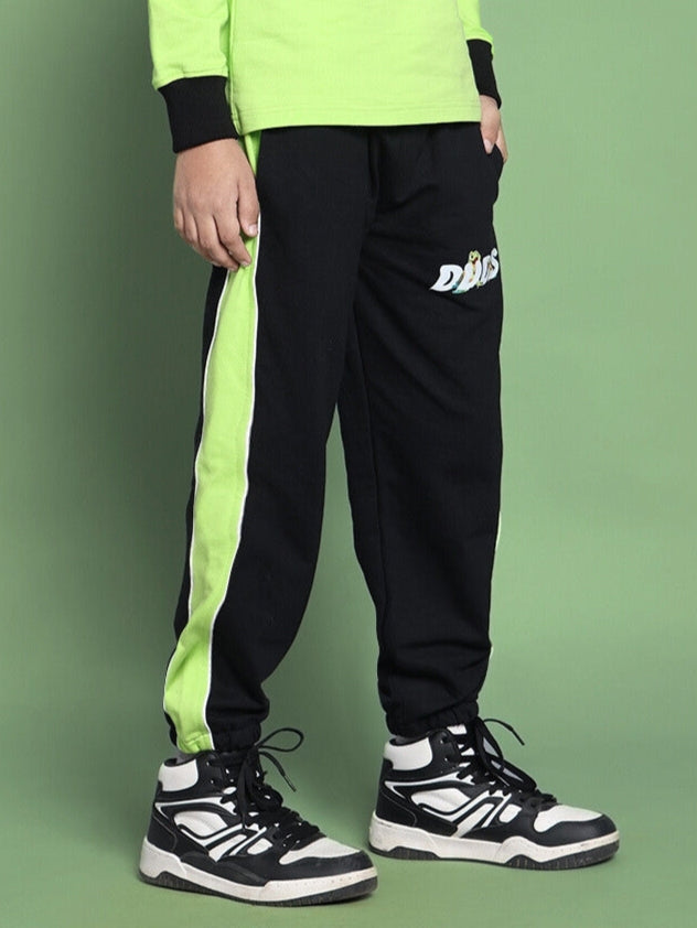 TILLY JOGGER FOR BOYS & GIRLS (BLACK-NEON GREEN)