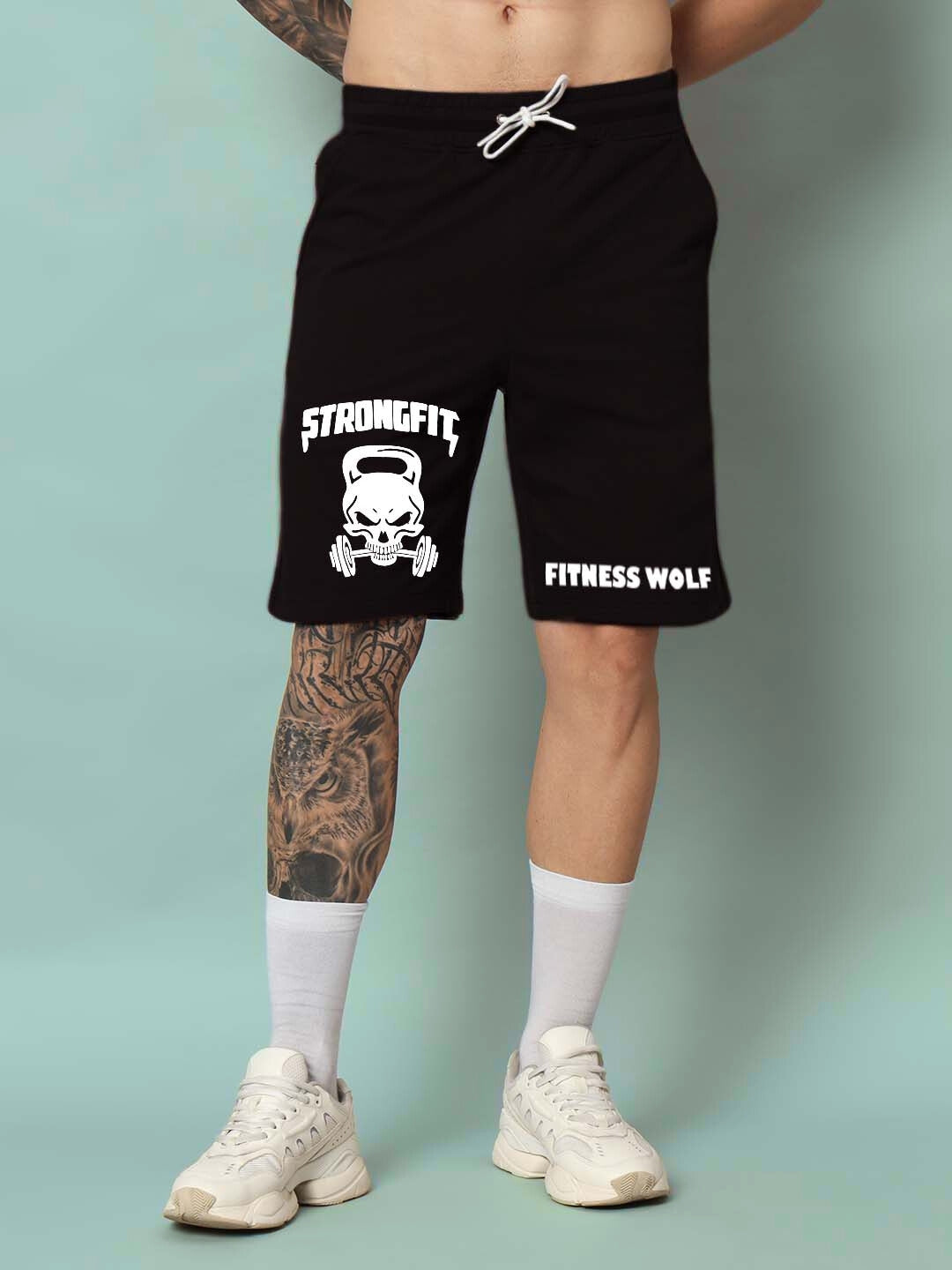 Strongfit Regular Fit Shorts (Black)