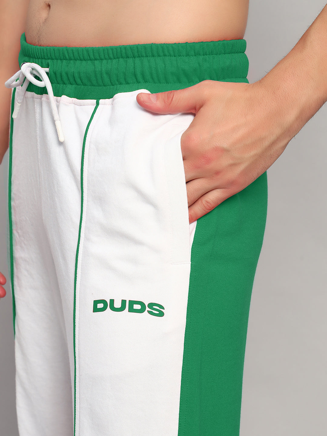 LAGOON RELAXED FIT JOGGERS (WHITE GREEN)