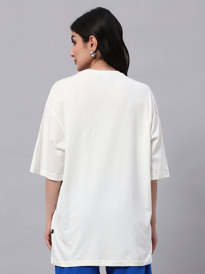 WOMEN'S BUNNY BUGS OVERSIZED T-SHIRT (OFF-WHITE)