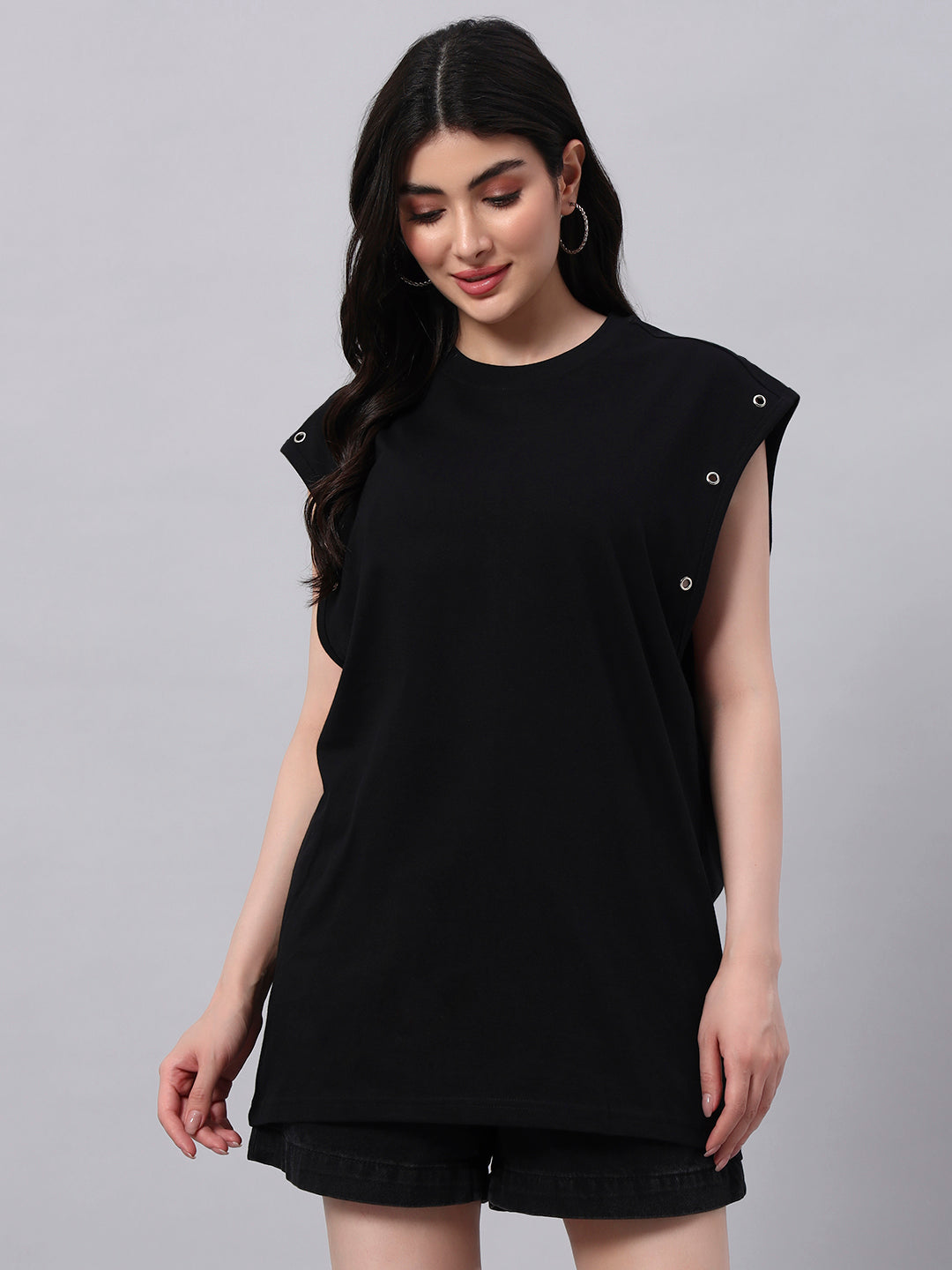 WOMEN'S ALVEN OVERSIZED T-SHIRT (BLACK)
