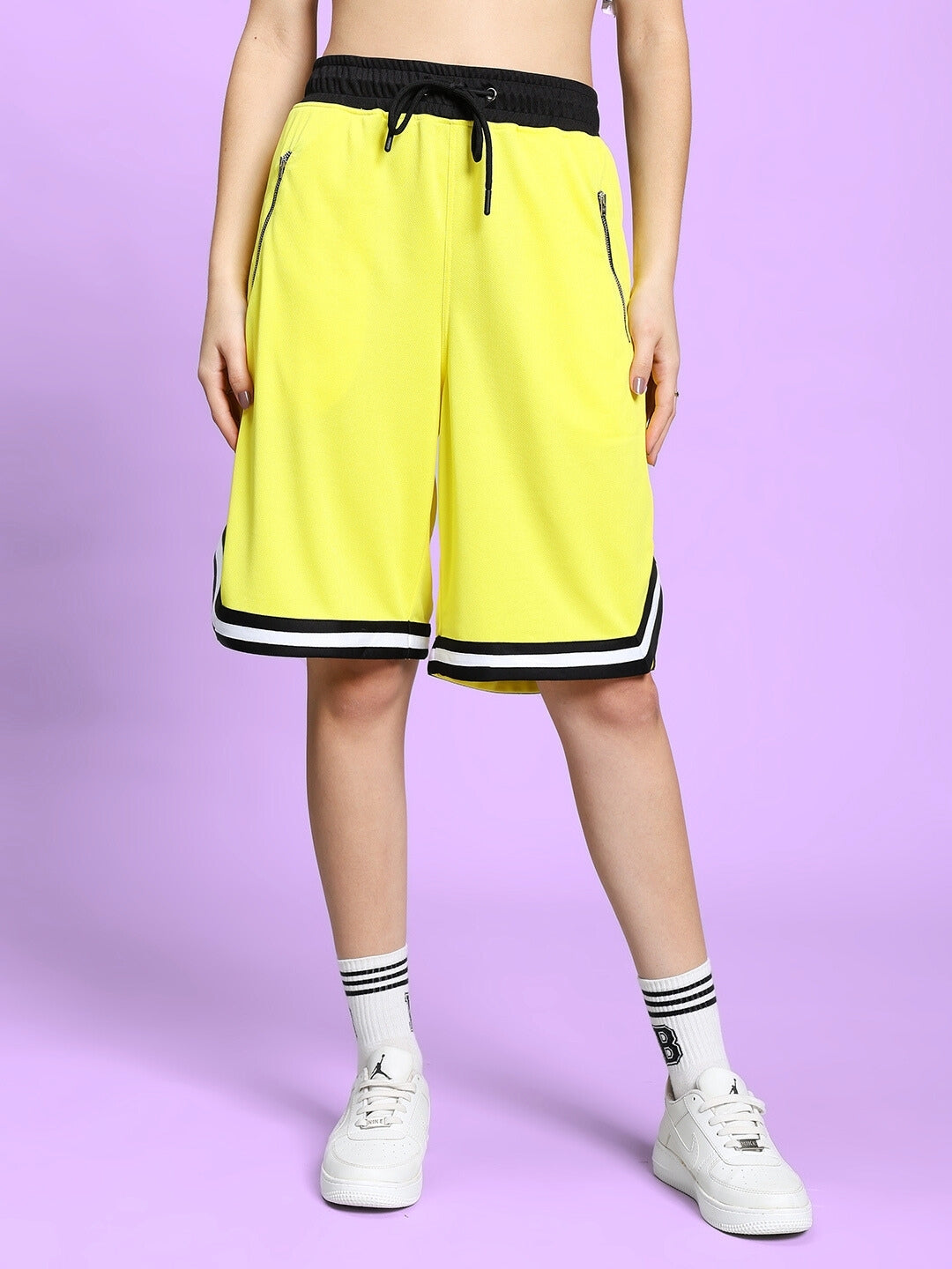 WOMEN'S VIGOR REGULAR FIT SHORTS (YELLOW)