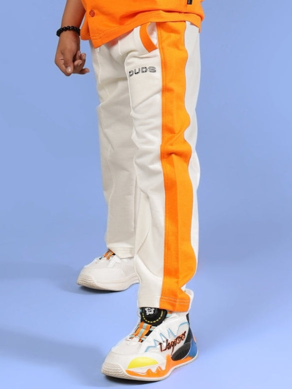 BREEZER JOGGER FOR BOYS & GIRLS (OFF WHITE-ORANGE)