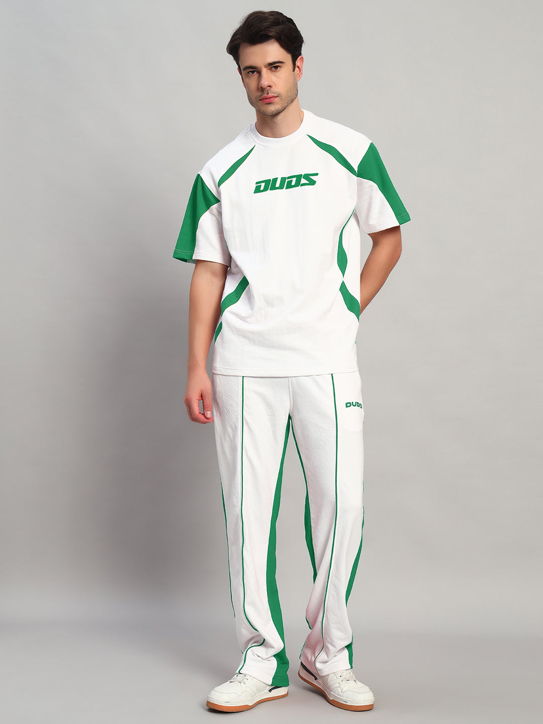 LAGOON RELAXED FIT JOGGERS (WHITE GREEN)