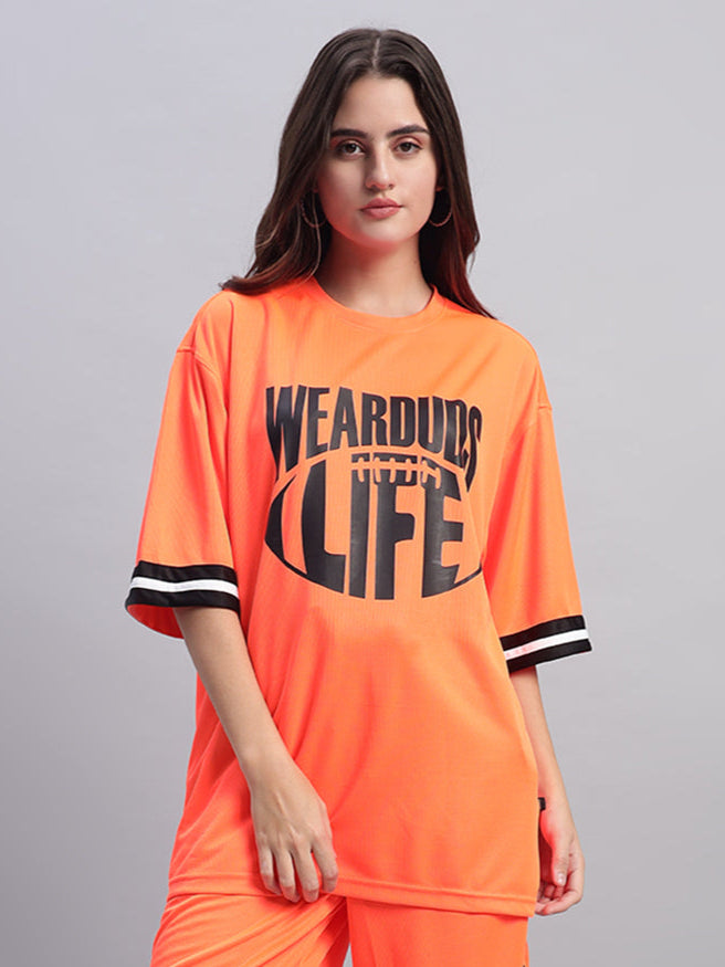 Women's Chronic Over-Sized T-Shirt (Orange)
