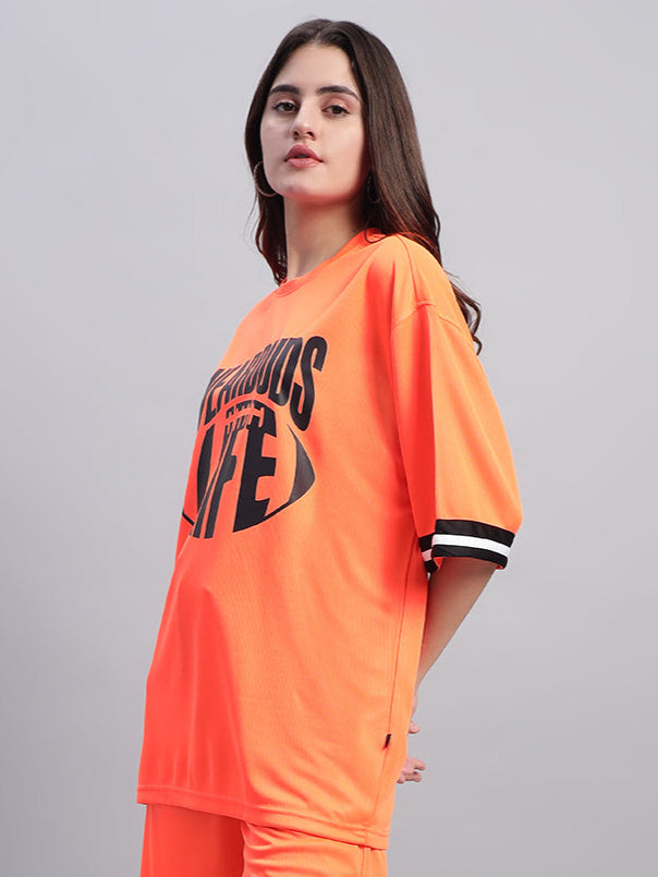 Women's Chronic Over-Sized T-Shirt (Orange)