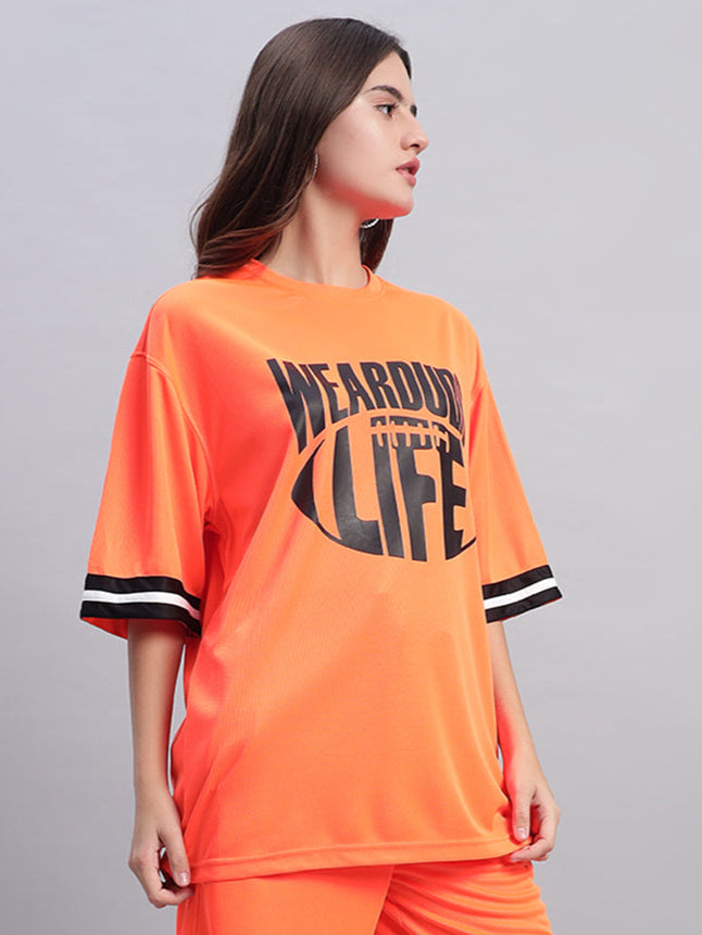 Women's Chronic Over-Sized T-Shirt (Orange)