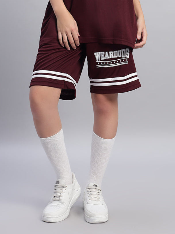 Women's Groovy Regular Fit Shorts (Wine)