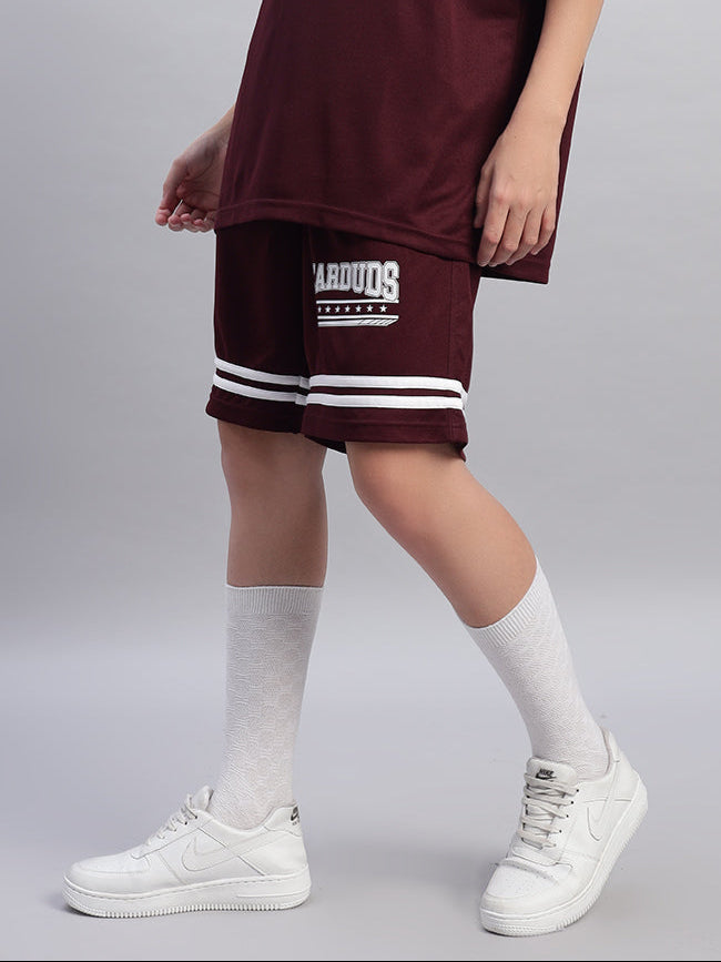 Women's Groovy Regular Fit Shorts (Wine)