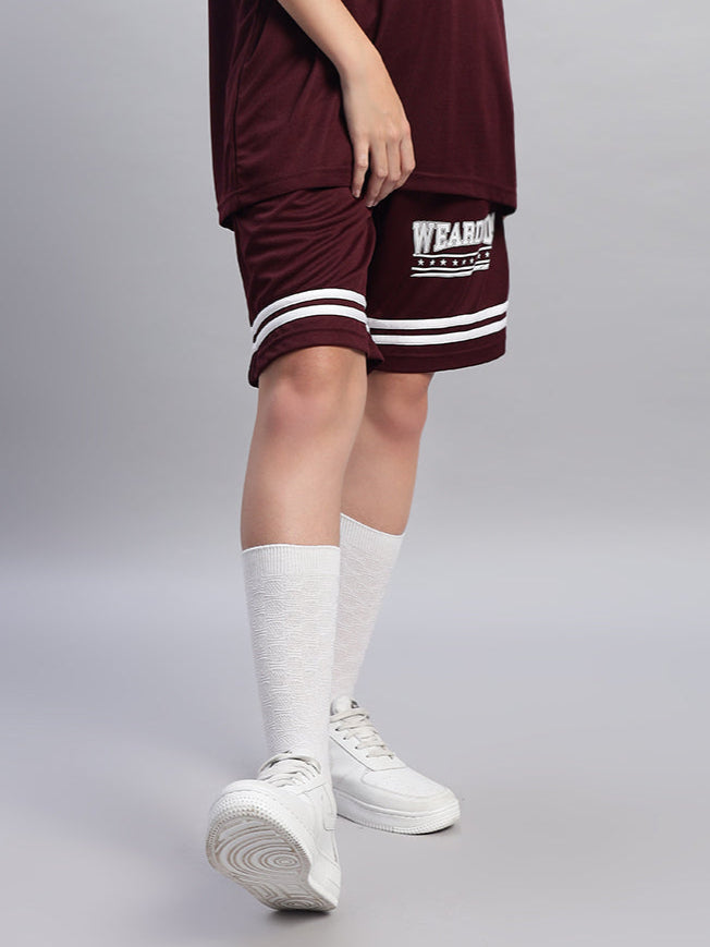 Women's Groovy Regular Fit Shorts (Wine)
