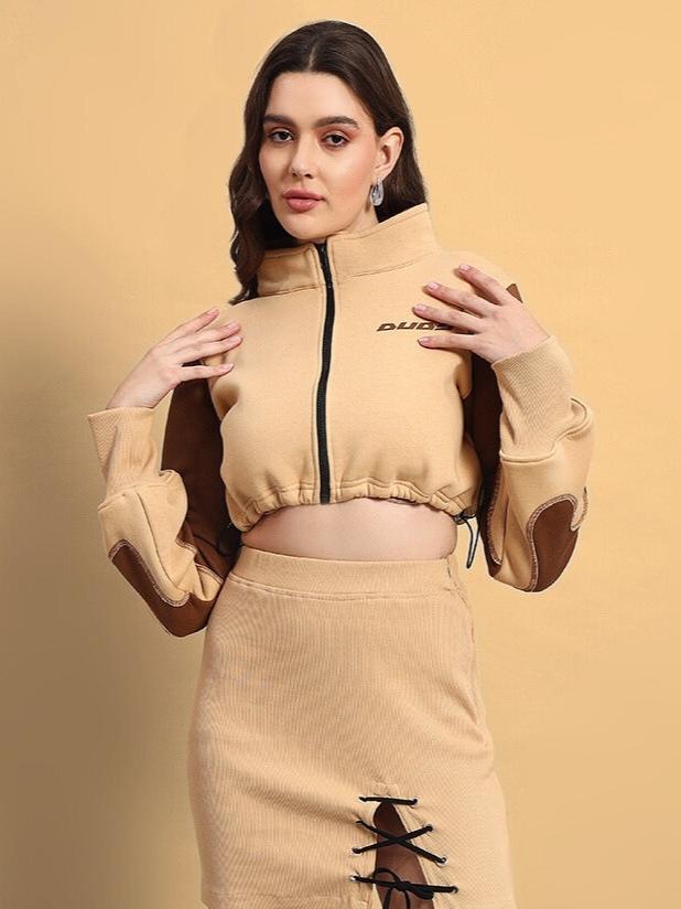 WOMEN'S EMMA CO-ORD SET (BEIGE-BROWN)