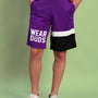 BET ON YOURSELF REGULAR FIT SHORTS (PURPLE BLACK)