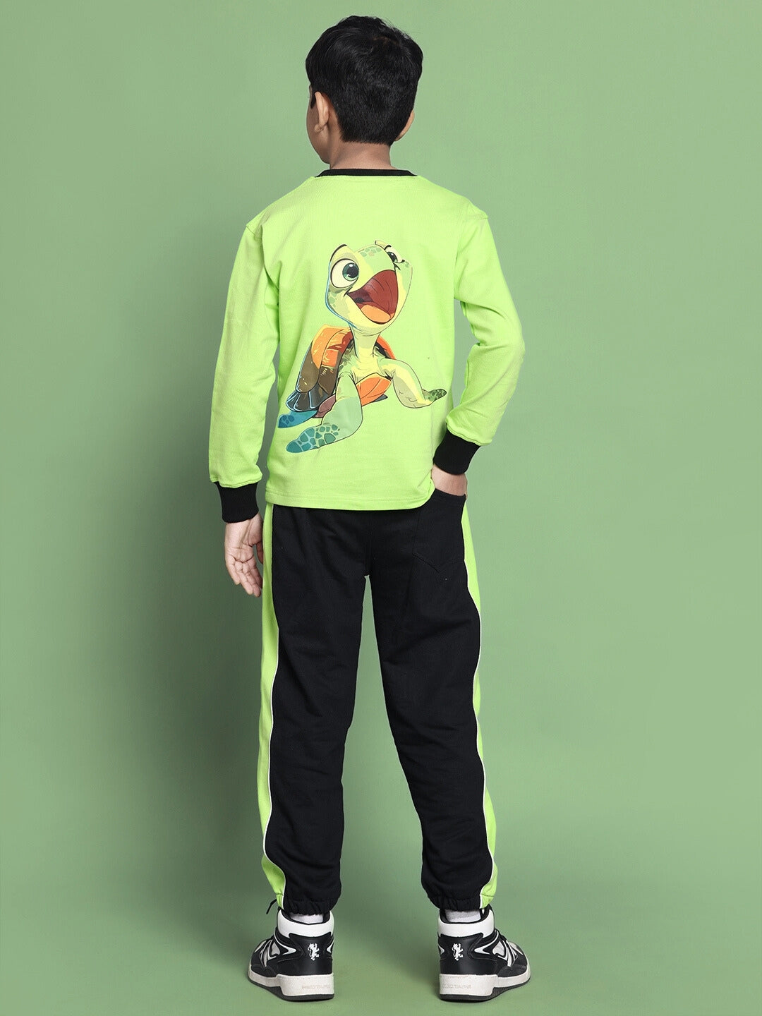 TILLY OVERSIZED CO-ORD SET FOR BOYS & GIRLS (NEON GREEN)