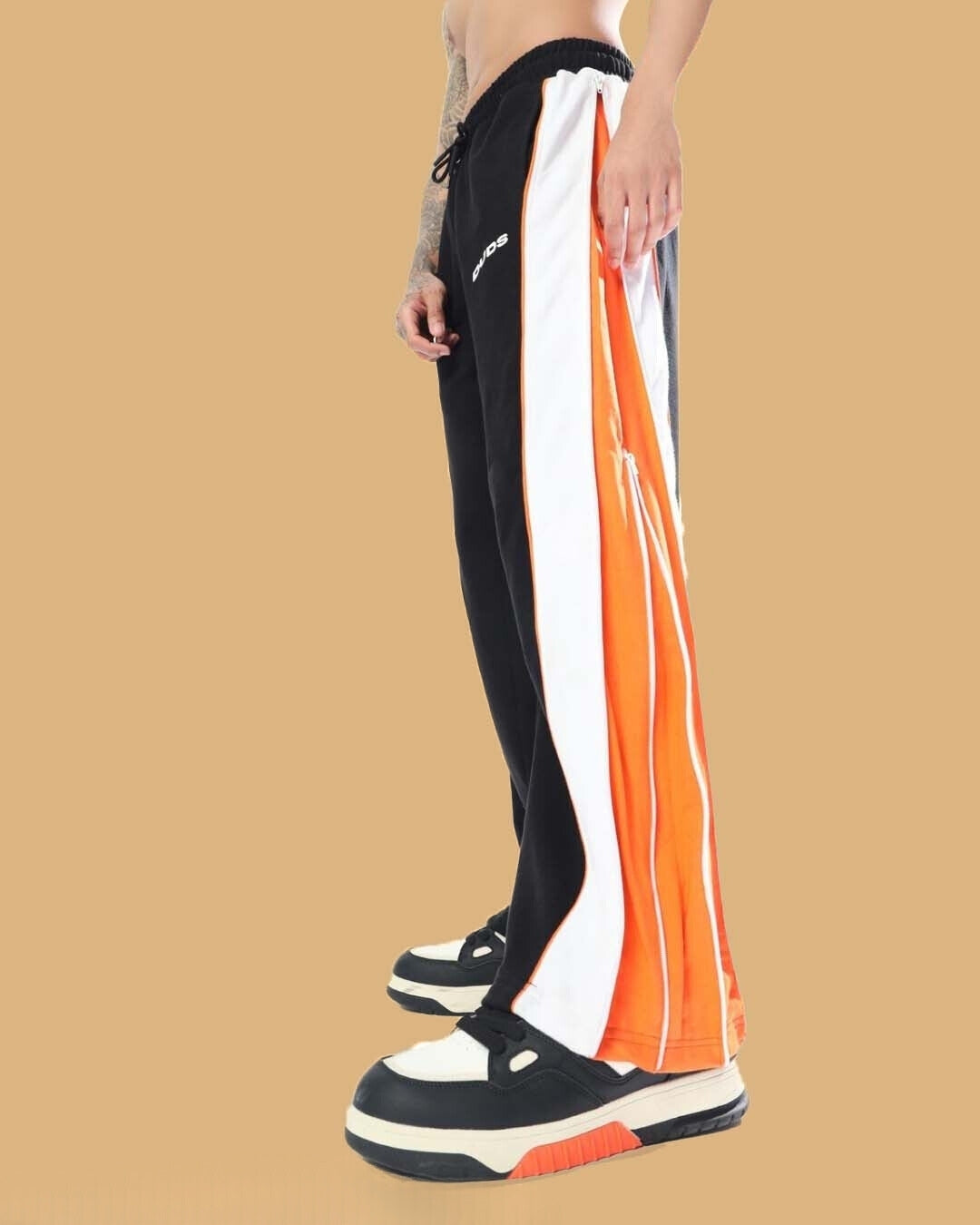 TRIUMPH MULTI ZIPPER JOGGERS (BLACK ORANGE)