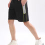 Boomer Shorts (Black With Neon Green Piping)