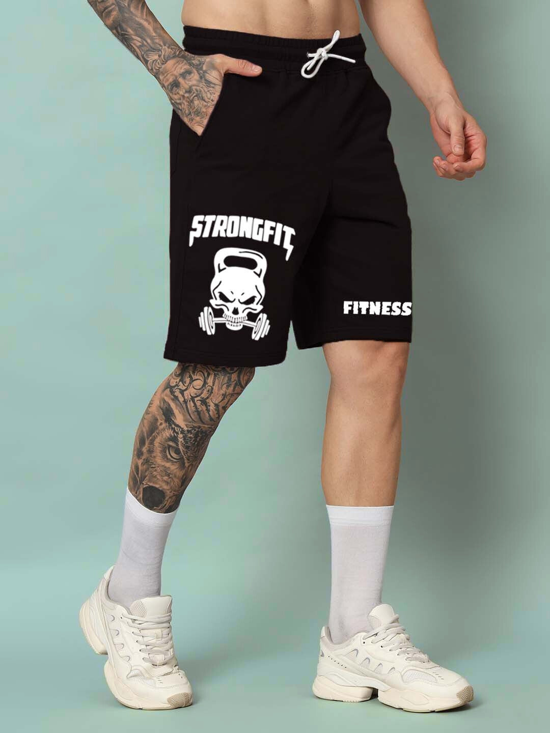 Strongfit Regular Fit Shorts (Black)