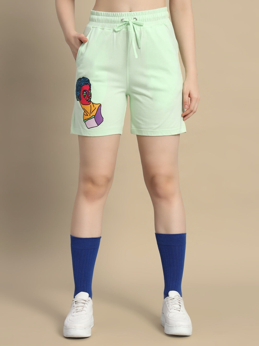 Women's Drip God Co-Ord Set with Print (Nyanza Green)