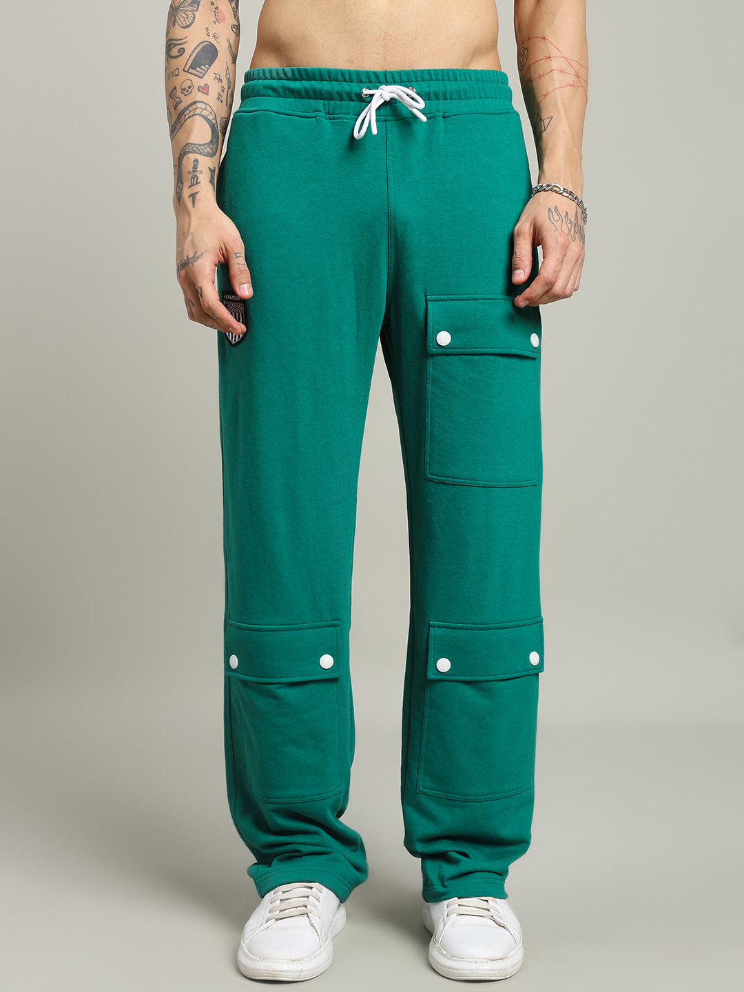 AWESOME FLAP POCKET BAGGY JOGGER (GREEN)