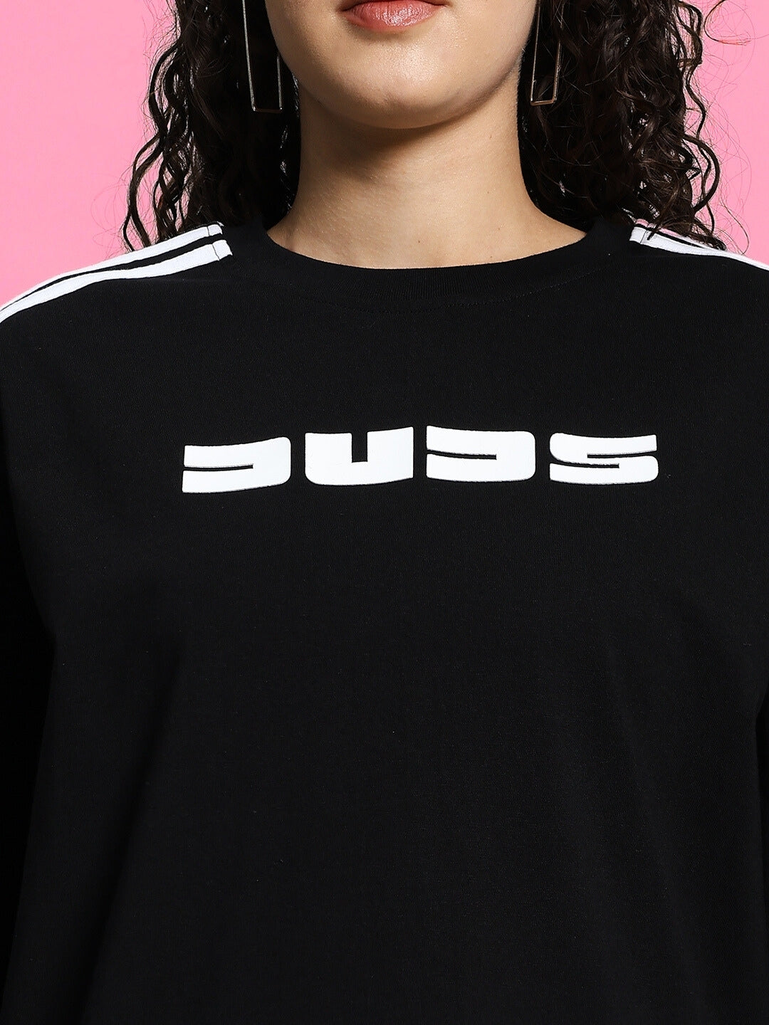 WOMEN'S PARKA OVER-SIZED CLASSIC T-SHIRT (BLACK)