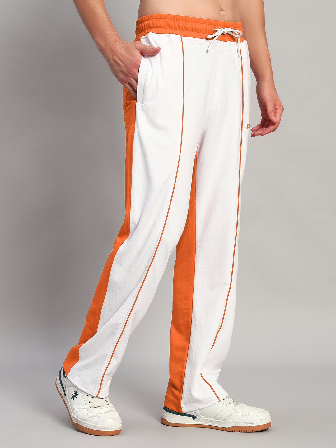 LAGOON RELAXED FIT JOGGERS (WHITE ORANGE)