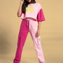 Women's Don't Even Co-Ord Set with Print (Pink)