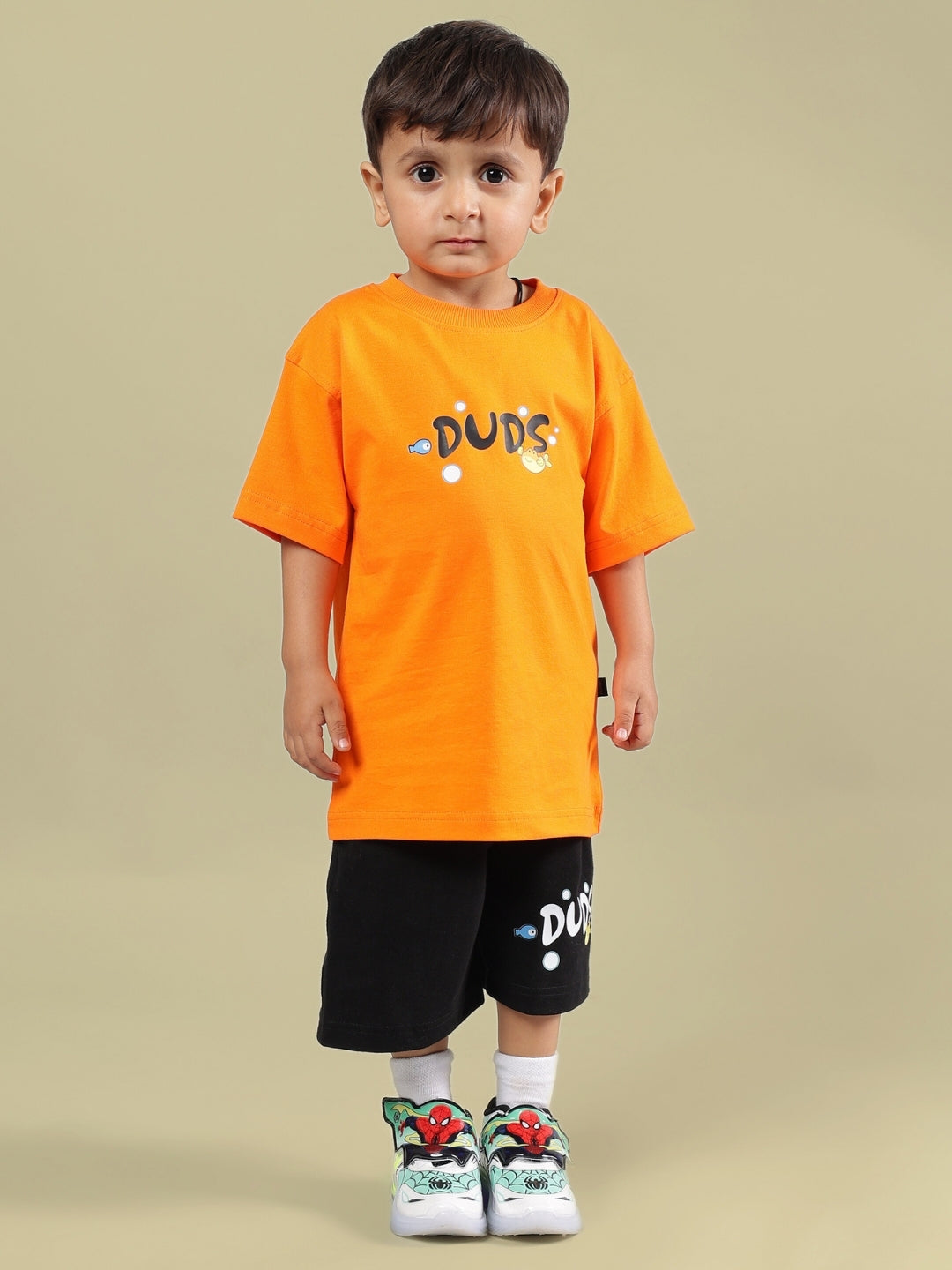 DIVING BEAR CO-ORD FOR BOYS & GIRLS (ORANGE-BLACK)