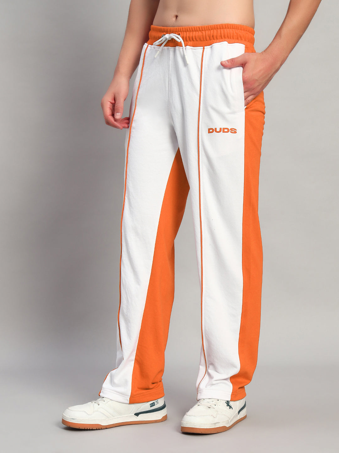 LAGOON RELAXED FIT JOGGERS (WHITE ORANGE)