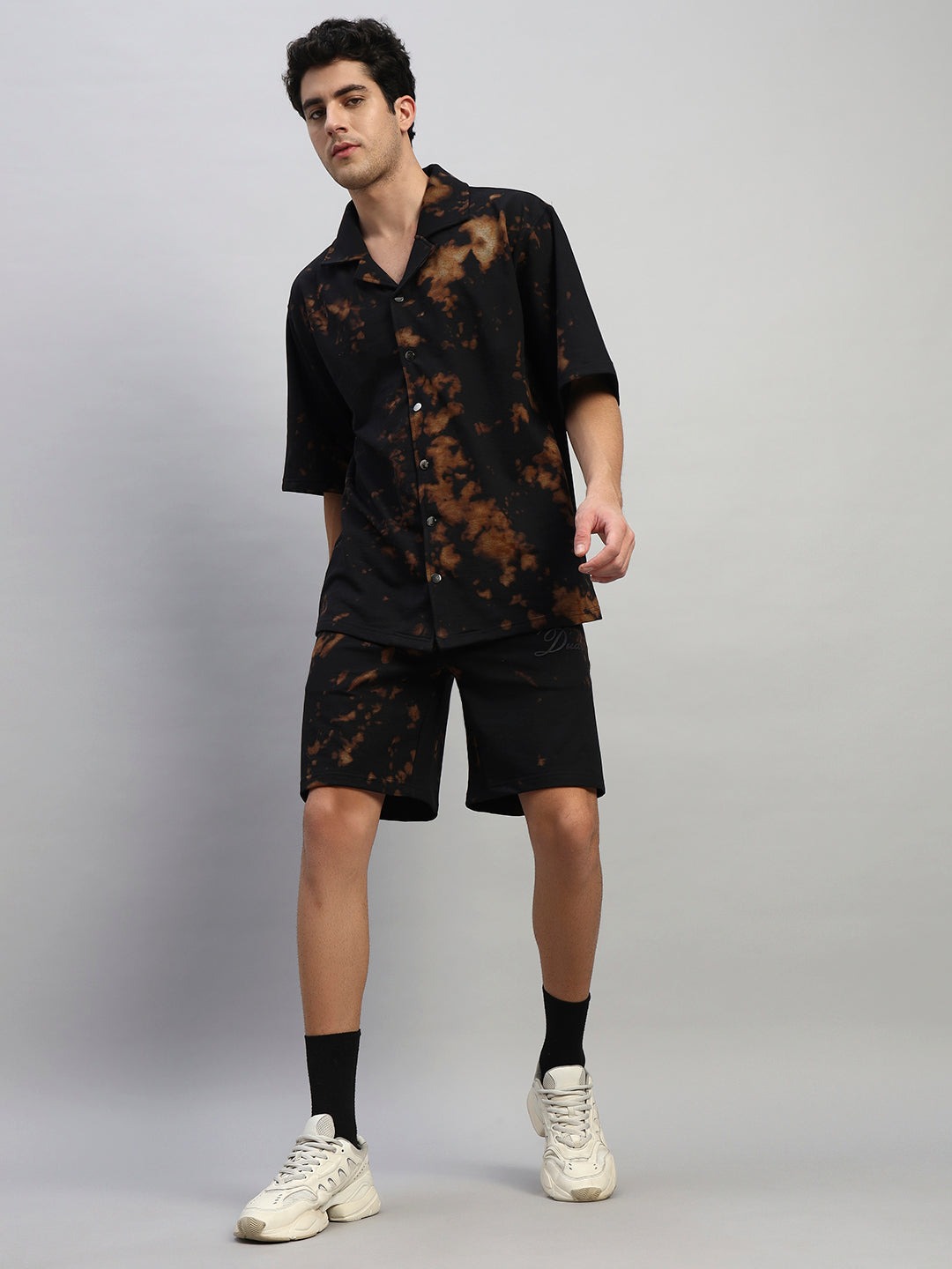 FEEL GOOD TIE-DYE CO-ORD SET (BLACK)