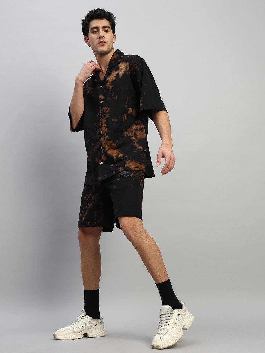 FEEL GOOD TIE-DYE CO-ORD SET (BLACK)