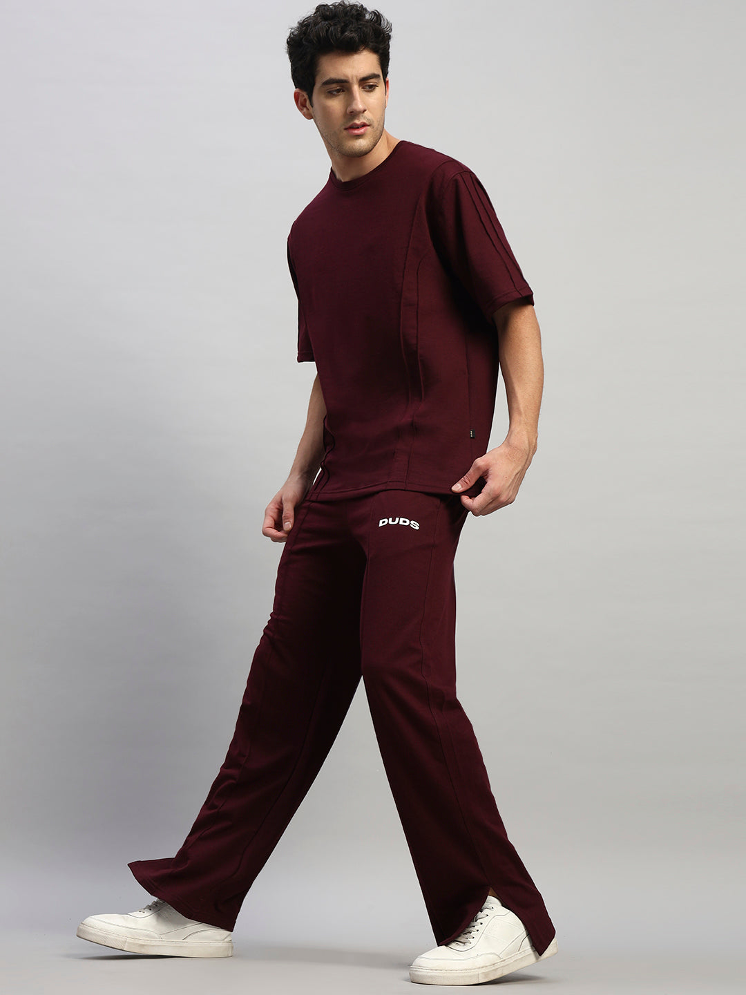 ZION RELAXED FIT CO-ORD SET (MAROON)