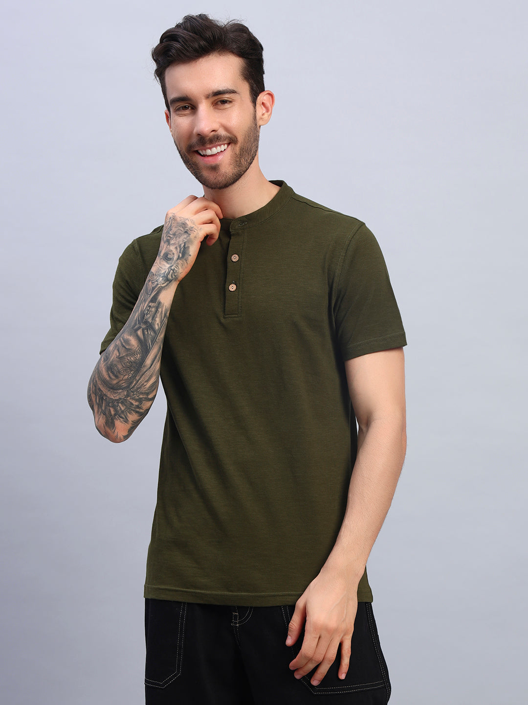 ALBET REGULAR FIT T-SHIRT (OLIVE GREEN)