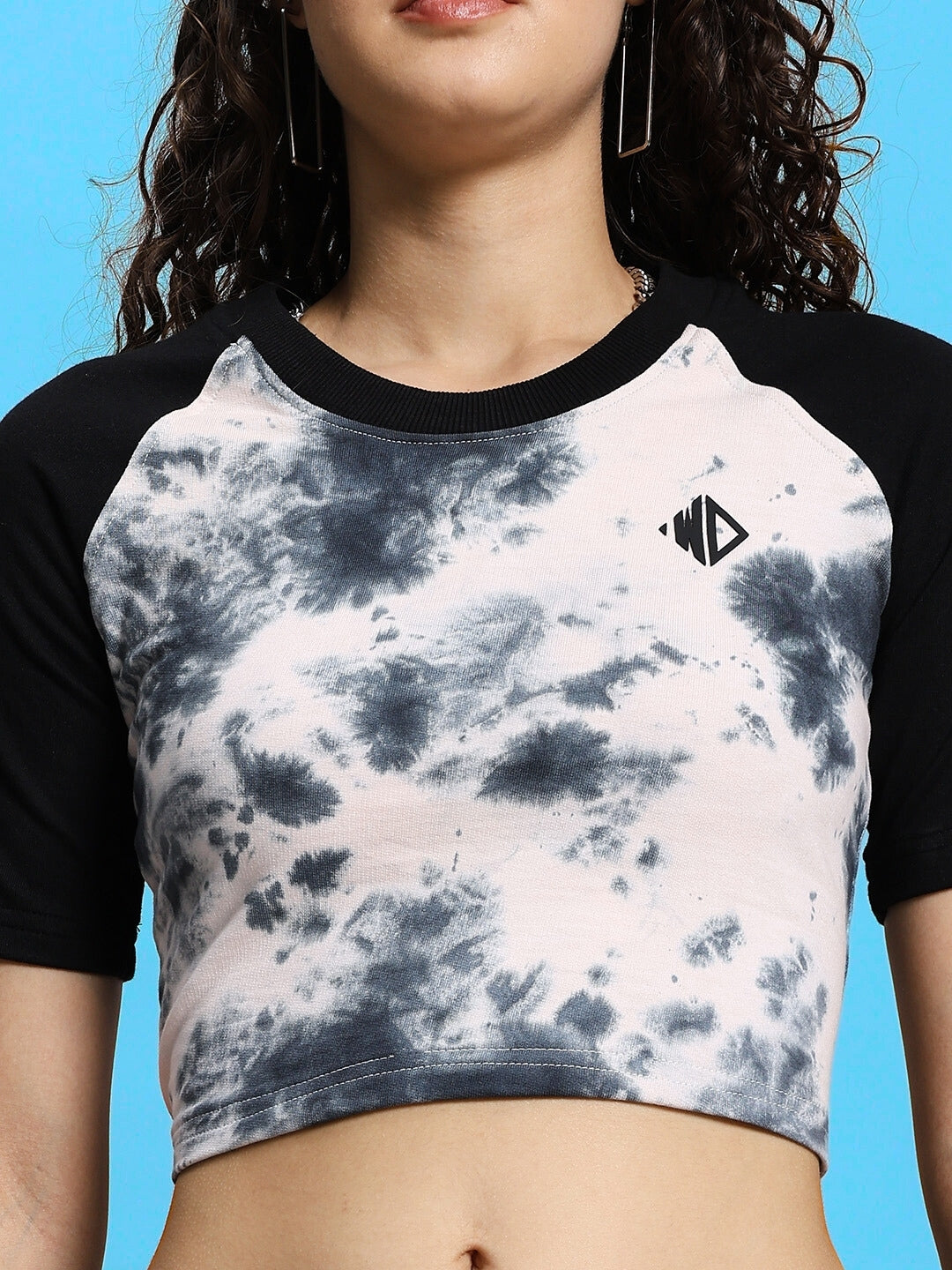 WOMEN'S CANTIK CROP-TOP (BLACK-BEIGE)