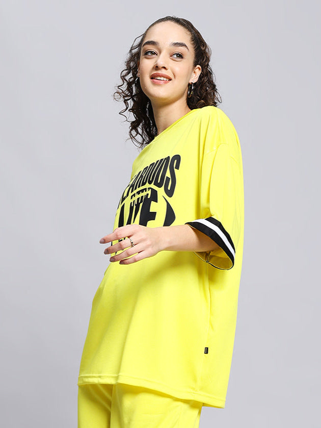 WOMEN'S VIGOR OVER-SIZED T-SHIRT (YELLOW)
