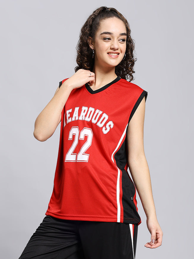 WOMEN'S PORTIA GYM T-SHIRT (RED)