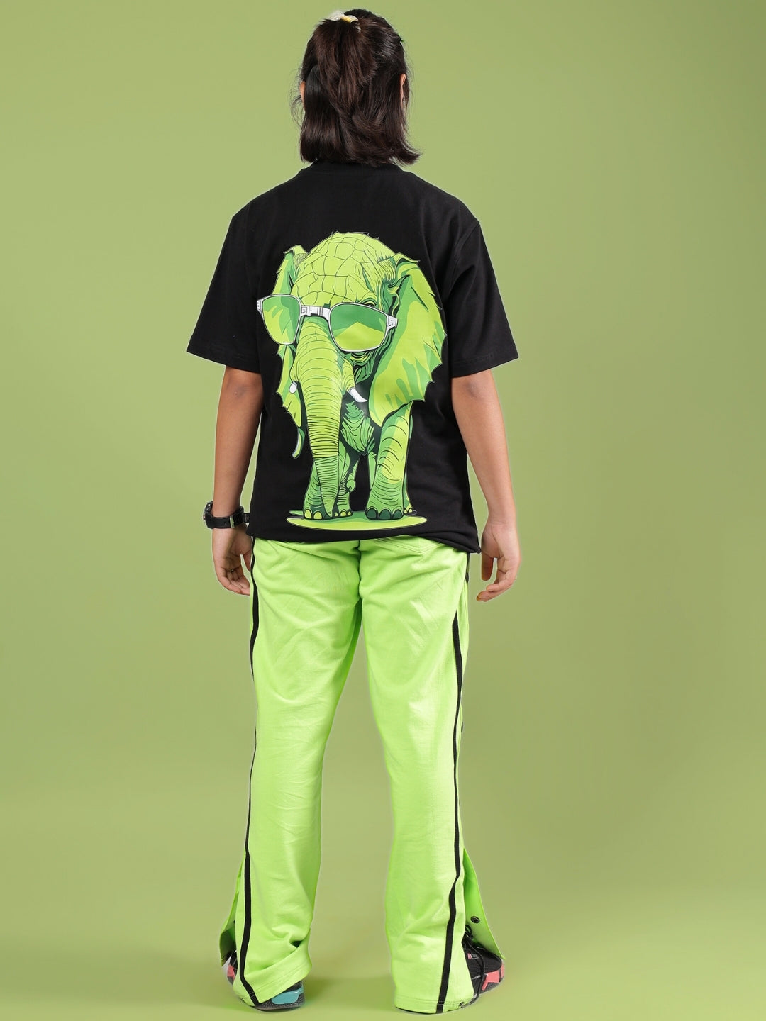 JUMBO CO-ORD FOR BOYS & GIRLS (BLACK-NEON)