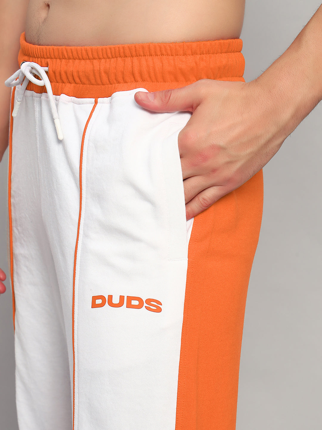LAGOON RELAXED FIT JOGGERS (WHITE ORANGE)