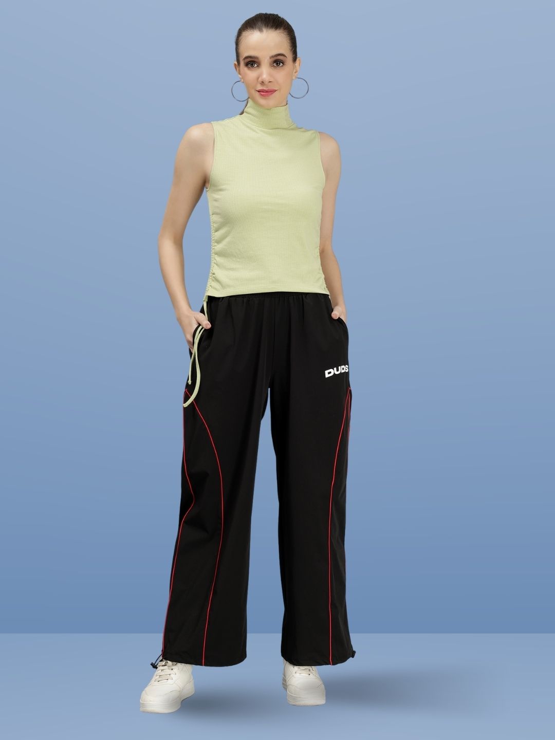Crafty Relaxed Fit Joggers (Black Red) - Wearduds