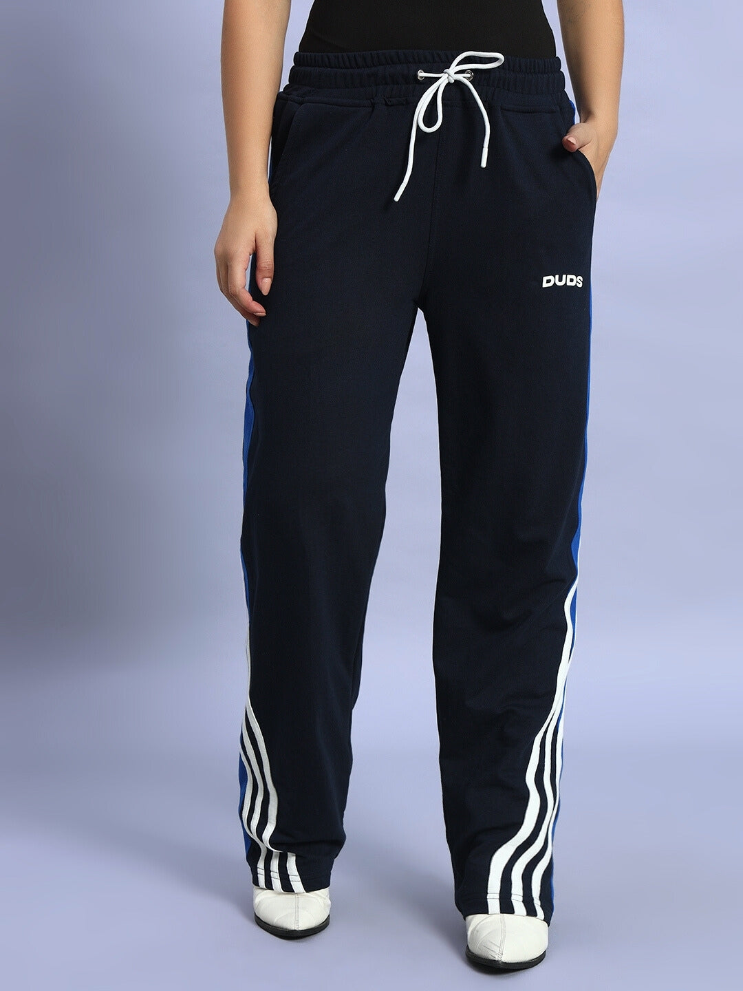 WOMEN'S TANGLE RELAXED-FIT JOGGERS (NAVY BLUE)