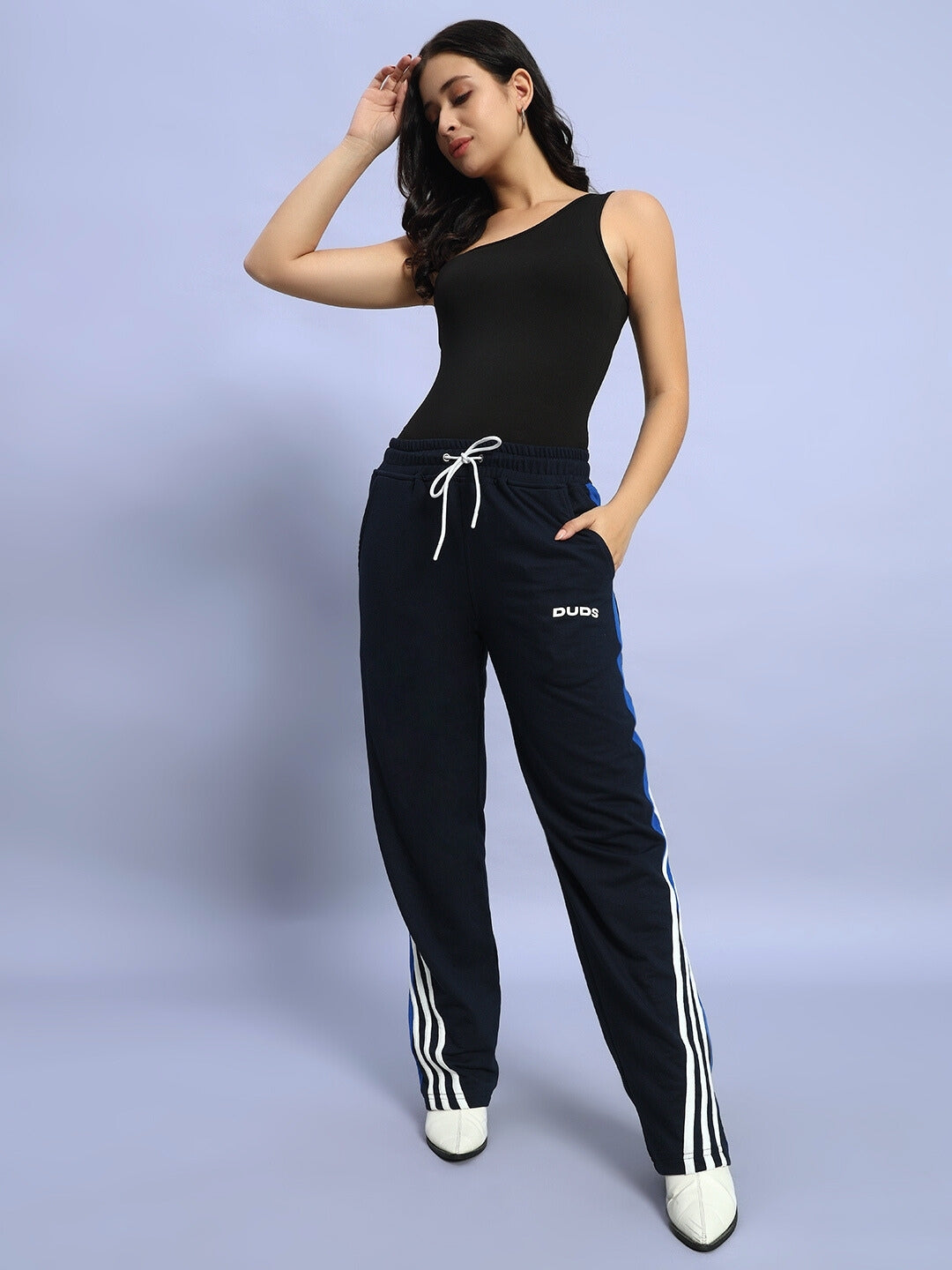WOMEN'S TANGLE RELAXED-FIT JOGGERS (NAVY BLUE)